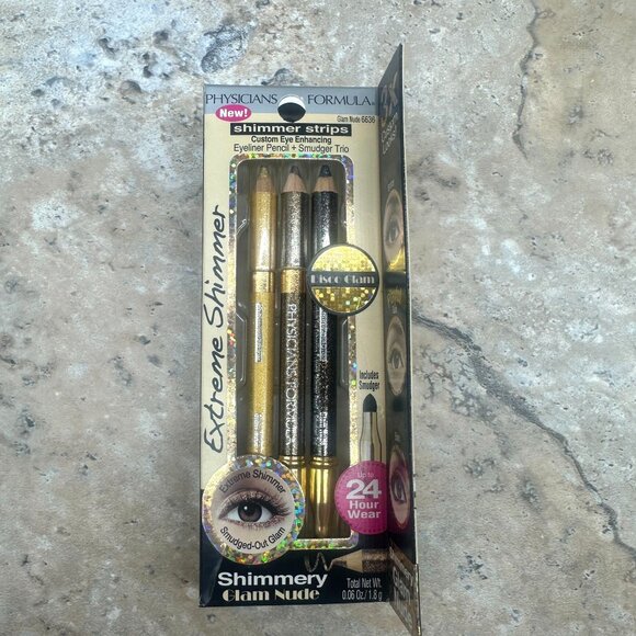 3 X Physicians Formula Shimmer Strips Eye Enhancing Eyeliner Trio, Glam Nude - Picture 3 of 8